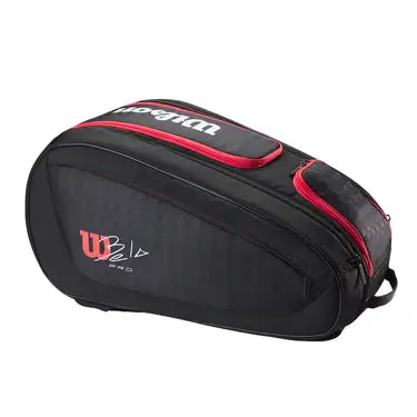 paletero wilson tour red 2025 rojo y negro con múltiples compartimentos