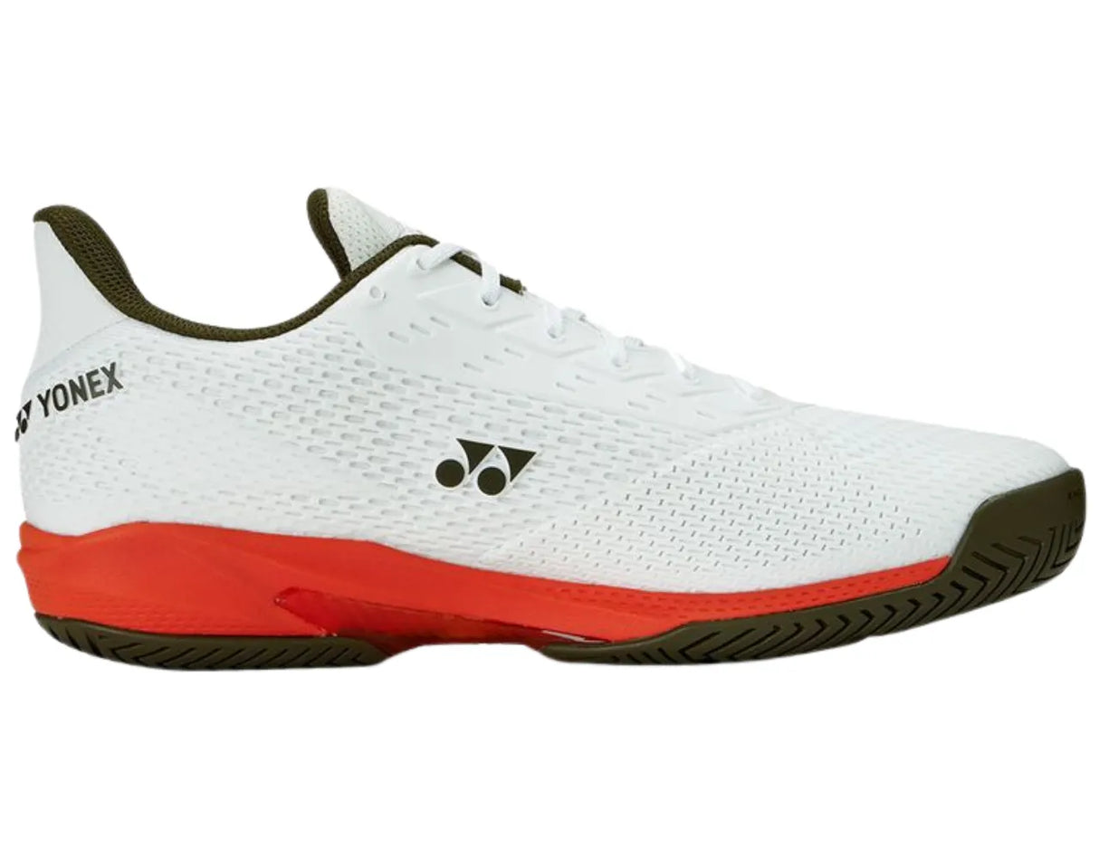 tenis yonex ad-accel blanco con suela naranja espiga para pádel