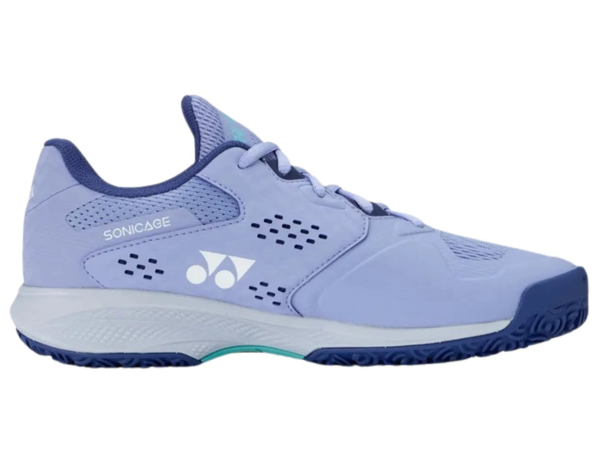tenis yonex sonicage 3 clay mujer color mist purple para pádel en cancha dura