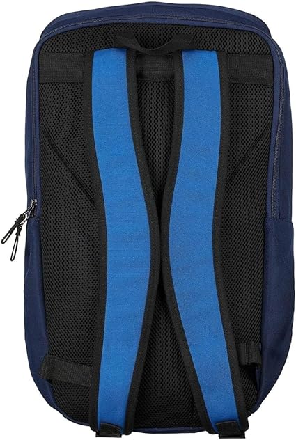 mochila yonex azul compacta con espacio para ropa, accesorios y botellas