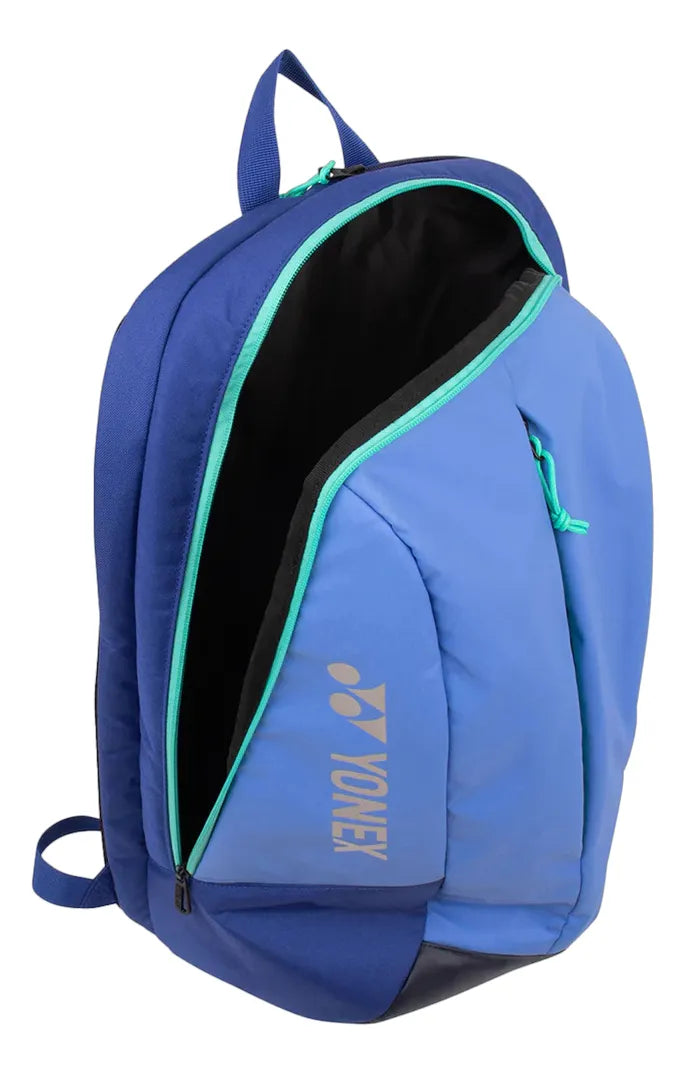 mochila yonex team blast blue azul con compartimento principal amplio