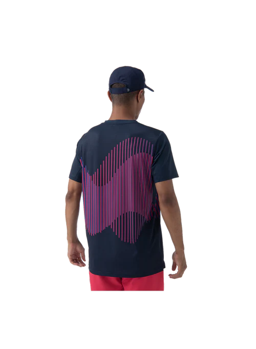 camiseta yonex color azul índigo con tecnología precision move