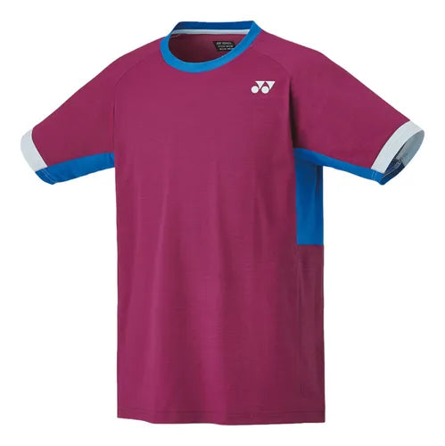 camiseta yonex hombre color púrpura con detalles en azul para pádel