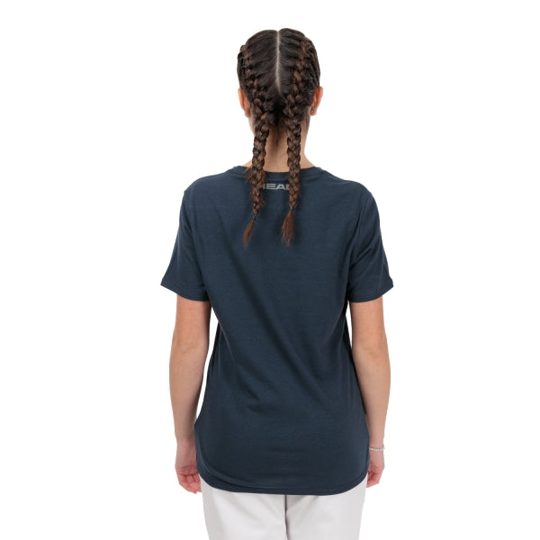 Blusa Head Club Lara Azul Marino con Logo Blanco Mujer para Pádel