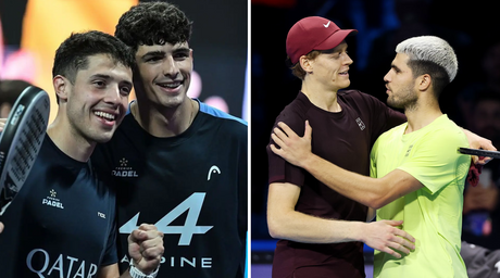 Alcaraz y Sinner retan a Tapia y Coello