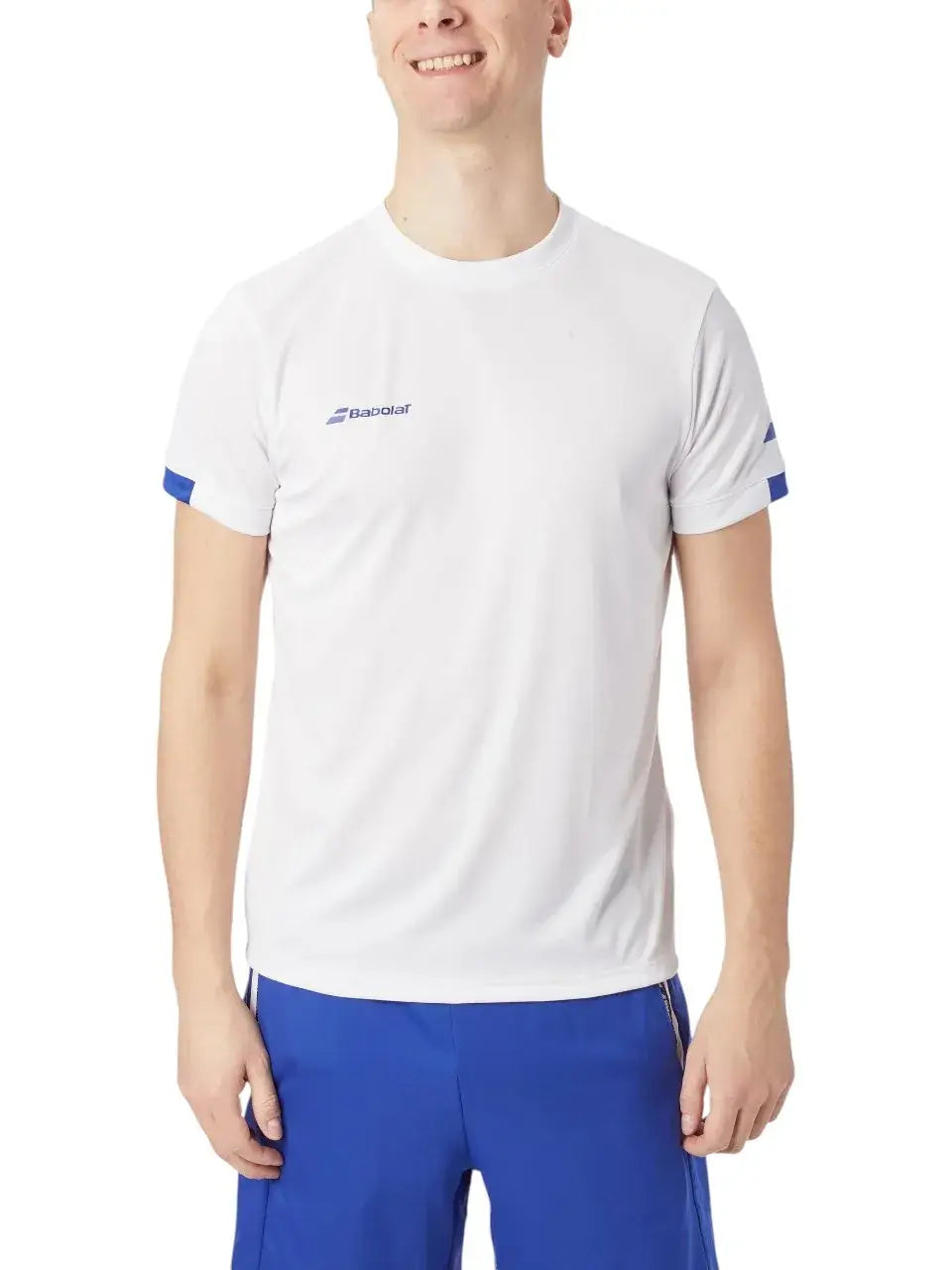Playera Babolat Play Crew Neck Hombre Blanco para Pádel