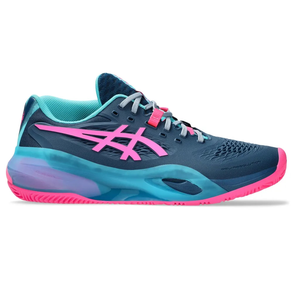 Tenis Asics Gel-Resolution X Padel Azul Mako/Rosa Fuerte para Pádel