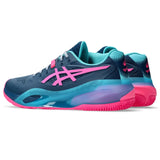 Tenis Asics Gel-Resolution X Padel Azul Mako/Rosa Fuerte para Pádel