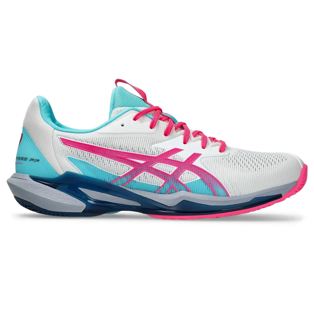 Tenis Asics Solution Speed FF 3 Blanco/Rosa para Pádel