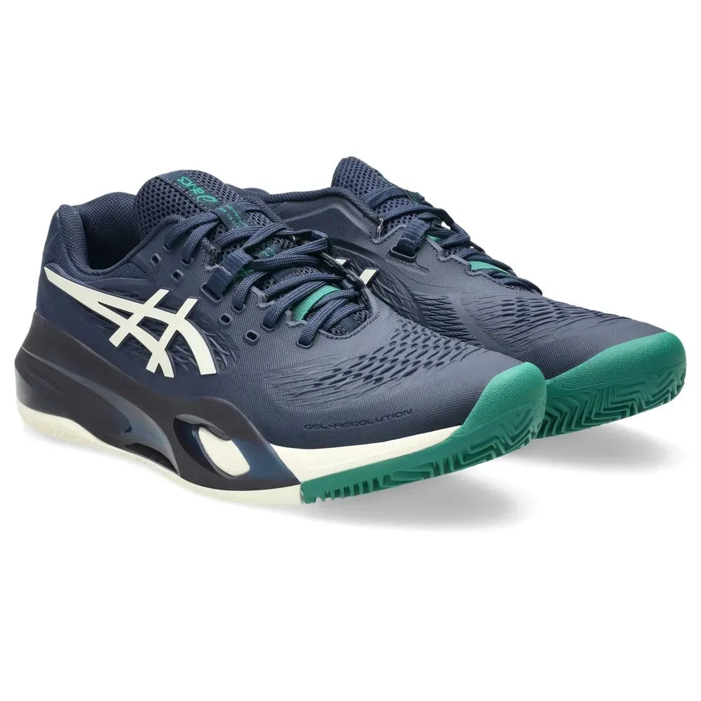 Tenis Asics Gel-Resolution X Azul Marino/Verde para Pádel