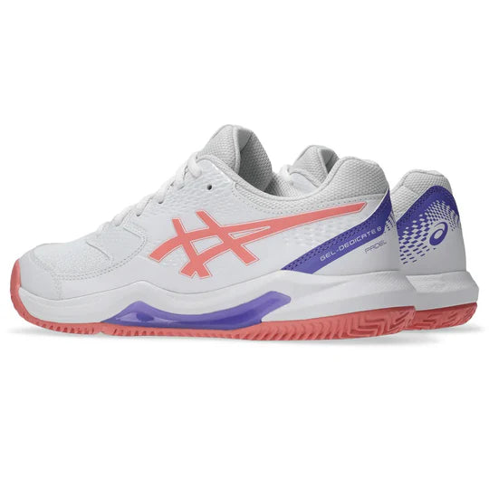 Tenis Asics Gel-Dedicate 8 Padel Blanco Coral para Pádel Mujer