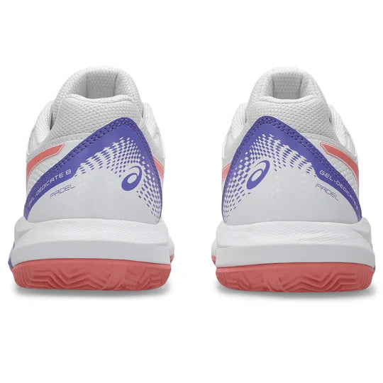 Tenis Asics Gel-Dedicate 8 Padel Blanco Coral para Pádel Mujer