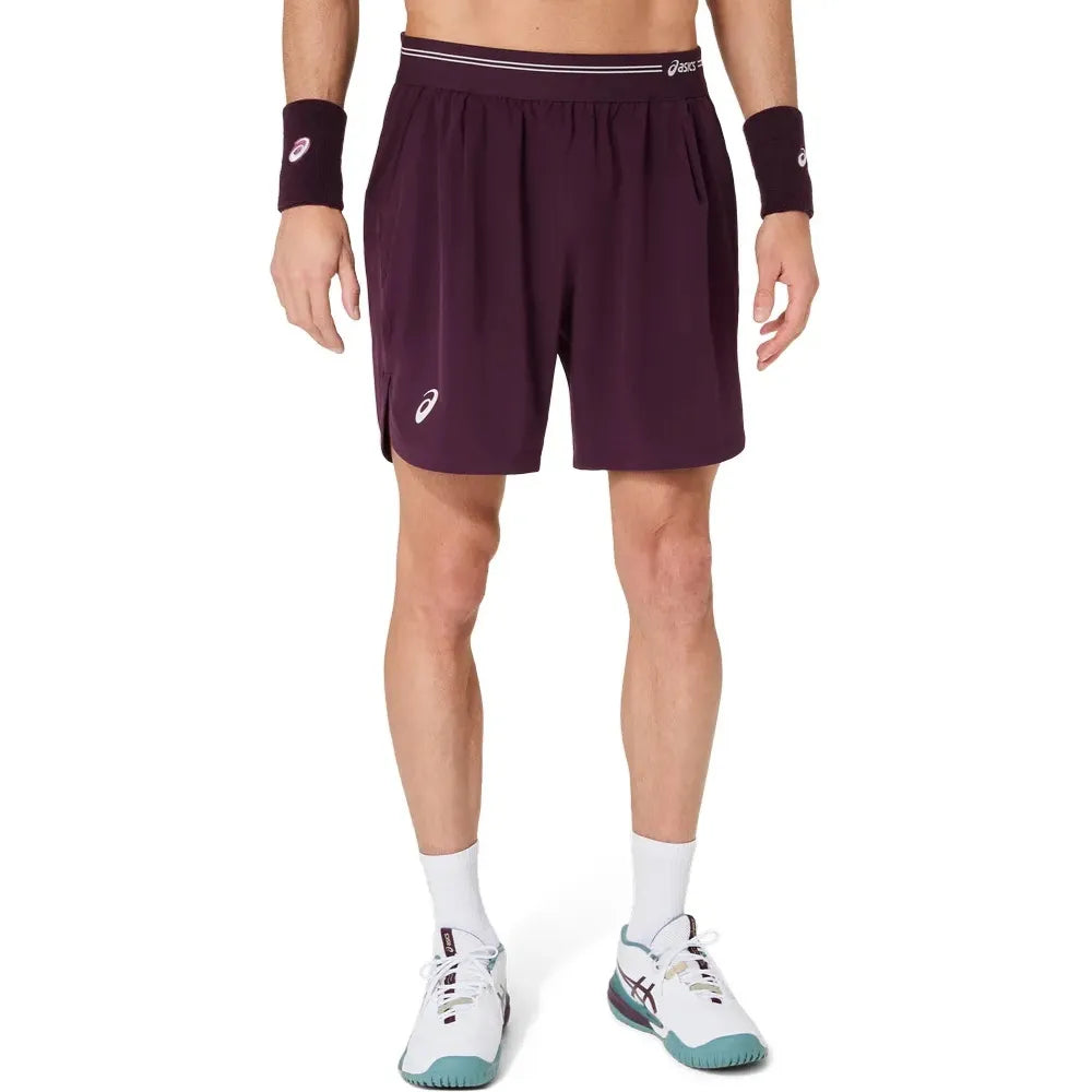 Short ASICS Game 7IN Hombre Dark Aubergine para Pádel