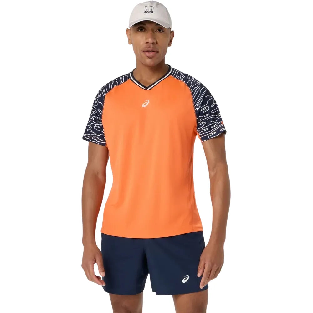 Playera Asics Padel Court SS Top Hombre Energy Orange para Pádel