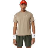 Playera ASICS Game SS Top Hombre Greige para Pádel