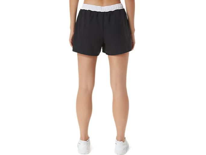 Short Asics Court Mujer Negro/Blanco para Pádel