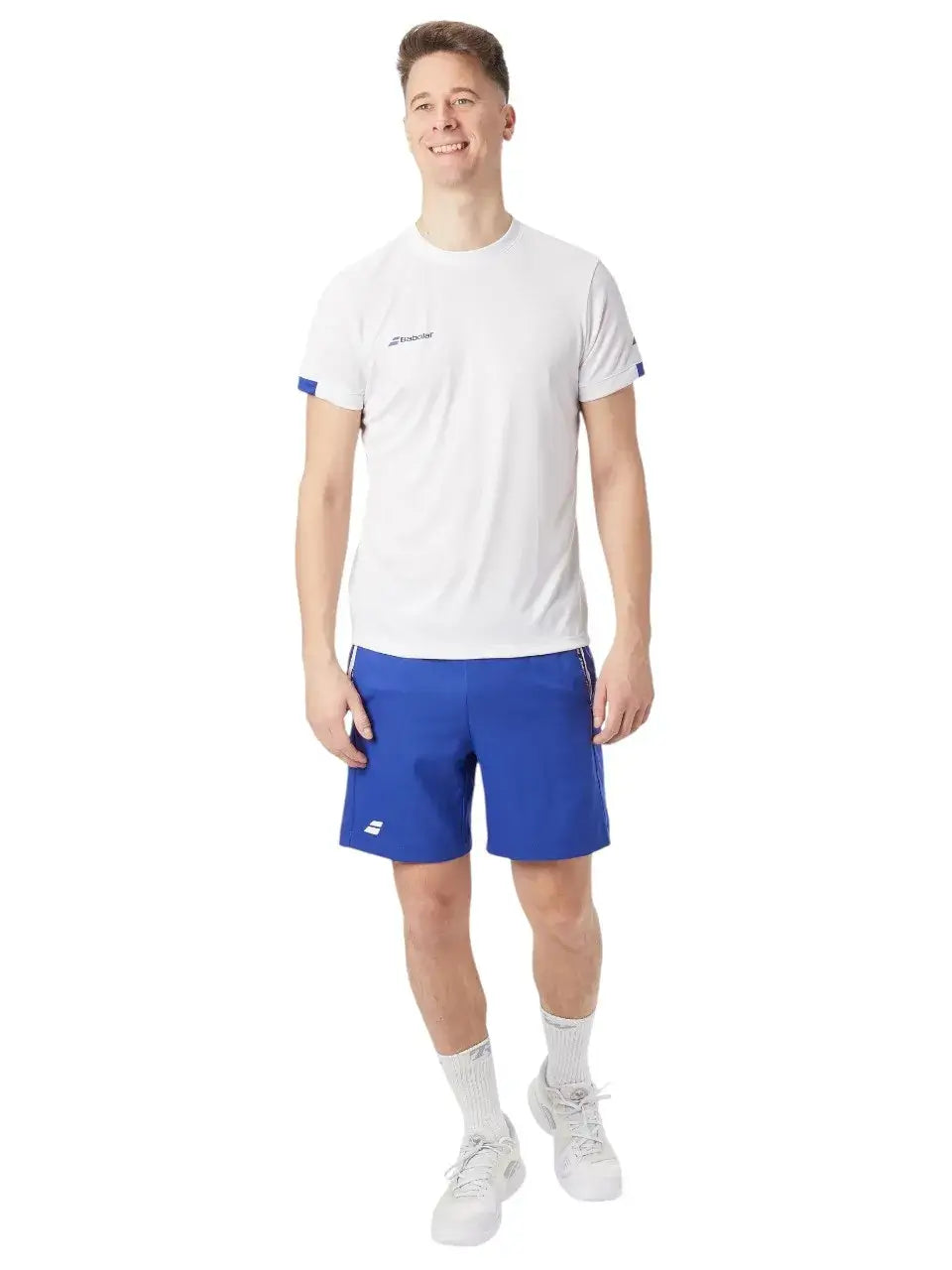 Playera Babolat Play Crew Neck Hombre Blanco para Pádel