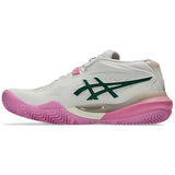 Tenis ASICS GEL-RESOLUTION X PADEL Mujer Soft Oat Jewel Green para Pádel