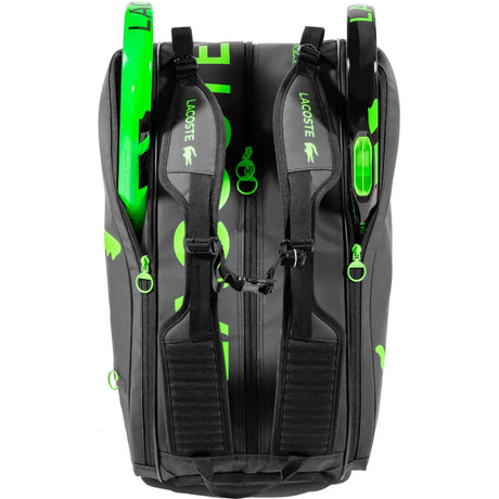 Paletero Lacoste L-Racket Bag Black Green para Tenis