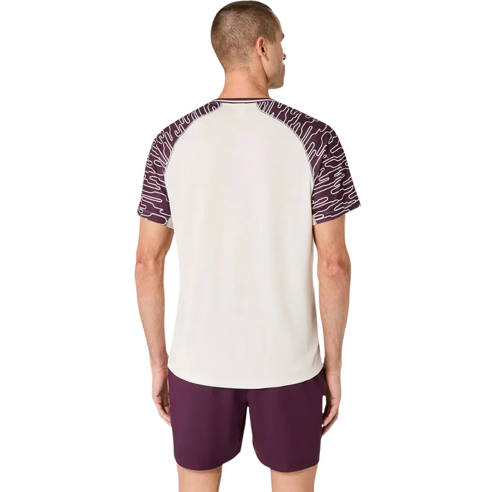Playera ASICS Padel Court SS Top Hombre Soft Oat para Pádel