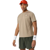 Playera ASICS Game SS Top Hombre Greige para Pádel