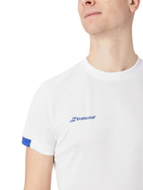 Playera Babolat Play Crew Neck Hombre Blanco para Pádel