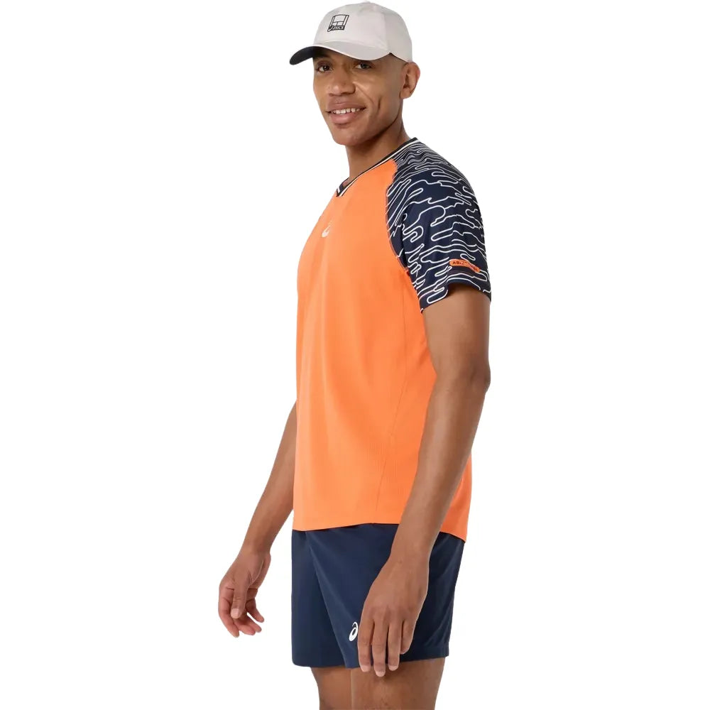 Playera Asics Padel Court SS Top Hombre Energy Orange para Pádel