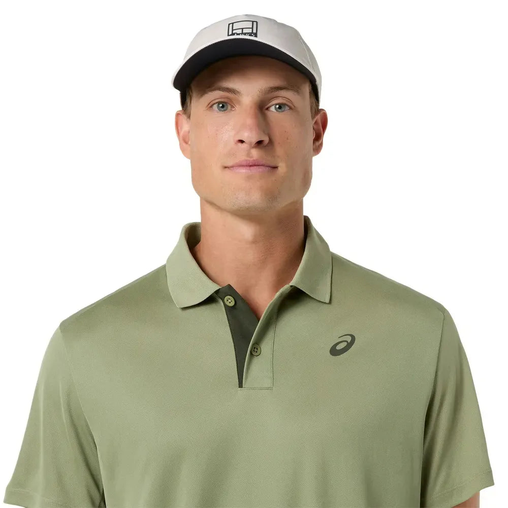 Playera Polo ASICS Court Hombre Khaki Green para Pádel