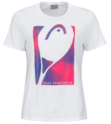 Blusa Head Vision Blanco con Estampado Fucsia/Morado Mujer para Pádel