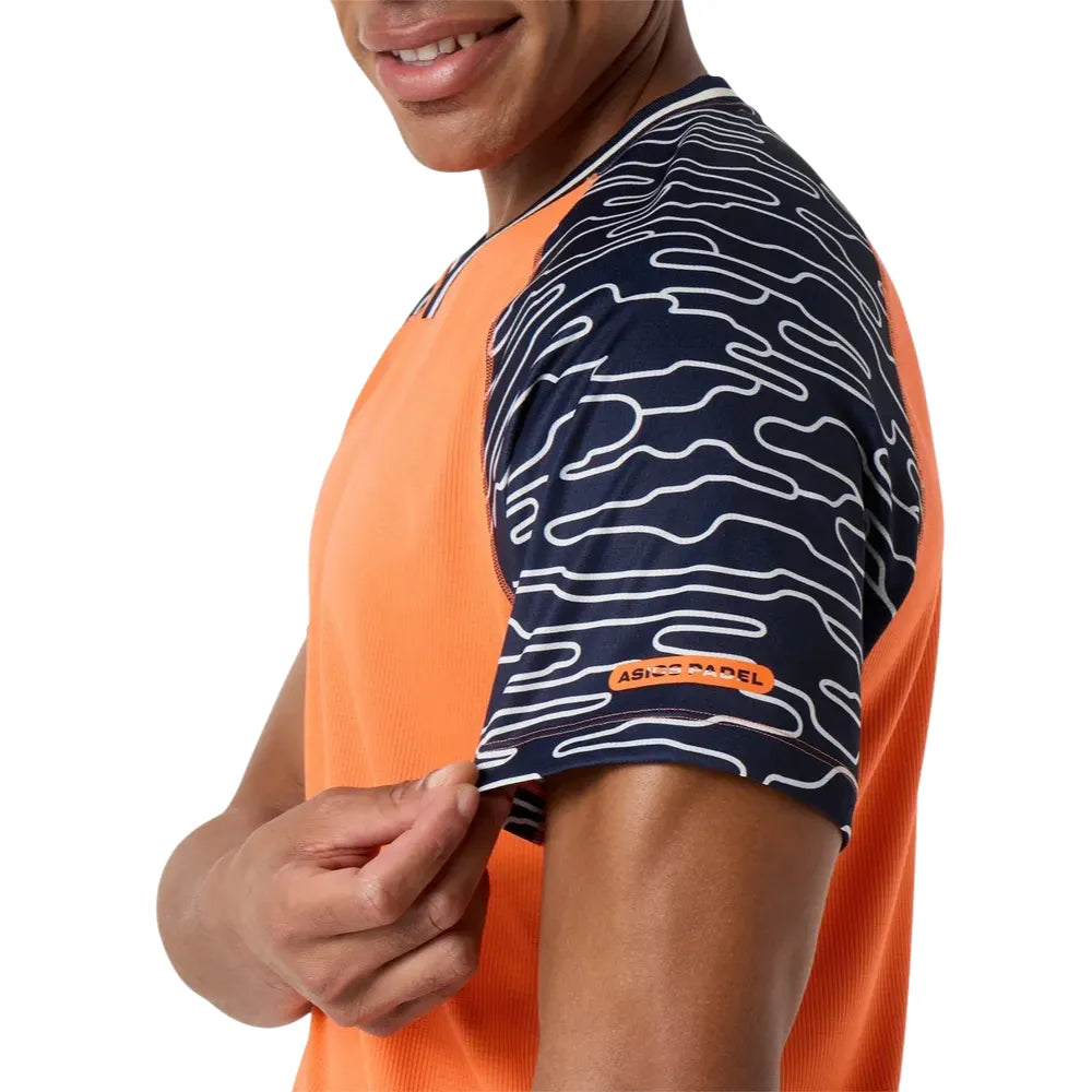 Playera Asics Padel Court SS Top Hombre Energy Orange para Pádel