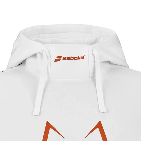 Sudadera Babolat Juan Lebrón Hood Sweat Blanco para Pádel