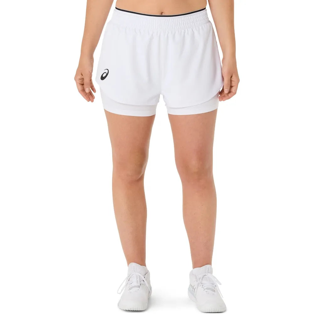 Short Asics Match Mujer Blanco para Pádel