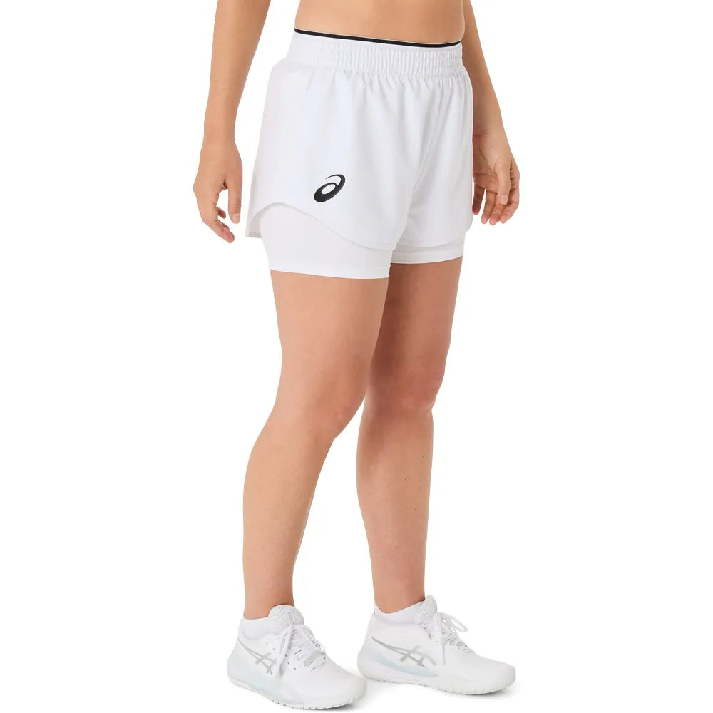 Short Asics Match Mujer Blanco para Pádel