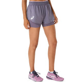 Short Asics Match 2-in-1 Mujer Púrpura Grisáceo para Pádel