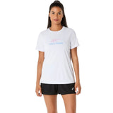 Camiseta Asics Court Graphic Blanca para Pádel