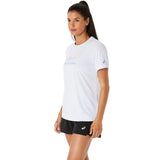 Camiseta Asics Court Graphic Blanca para Pádel