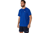 asics silver ss top azul con costuras planas para mayor comodidad