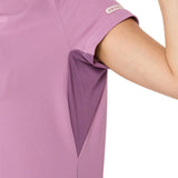 camiseta técnica asics morada para pádel mujer con ajuste holgado