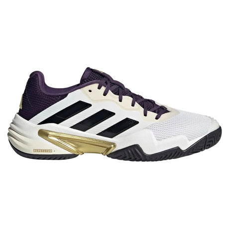 tenis adidas barricade 13 blanco negro dorado para pádel y tenis profesional