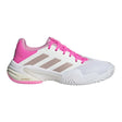 tenis adidas barricade 13 blanco rosa para mujer ideal para padel y tenis