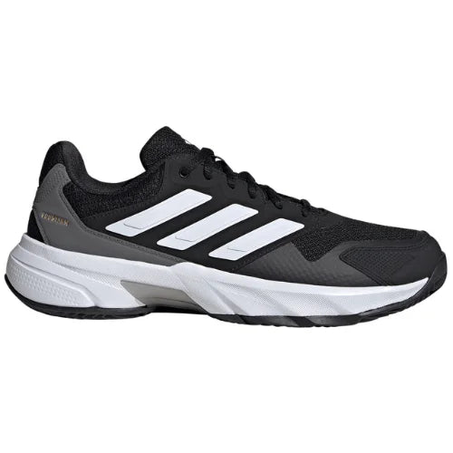 tenis adidas courtjam control 3 clay blanco negro para arcilla