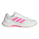 tenis Adidas CourtJam Control 3 mujer blanco rosa para pádel