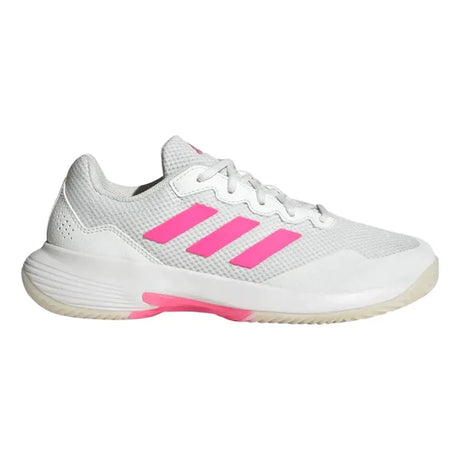tenis Adidas CourtJam Control 3 mujer blanco rosa para pádel
