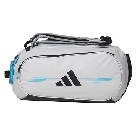 paletero adidas protour 3.4 blanco roto con espacio para 4 palas y accesorios