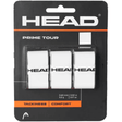 set de 3 overgrips blancos head prime tour con ajuste seguro