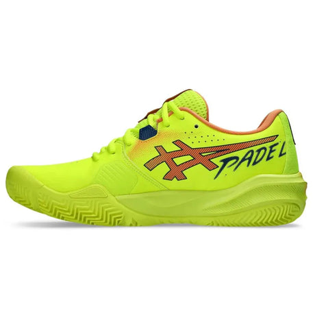 zapatillas asics padel gel challenger color verde lima con suela antiderrapante para juego de padel