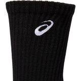 calcetas negras asics cotton crew con logo blanco ideales para pádel