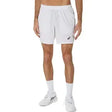 short asics court 7in blanco hombre con cintura ajustable y bolsillos amplios