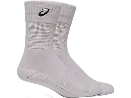 calcetas asics court ff crew blancas con suela acolchada y ajuste ergonómico