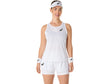 camiseta asics court graphic blanca mujer para pádel